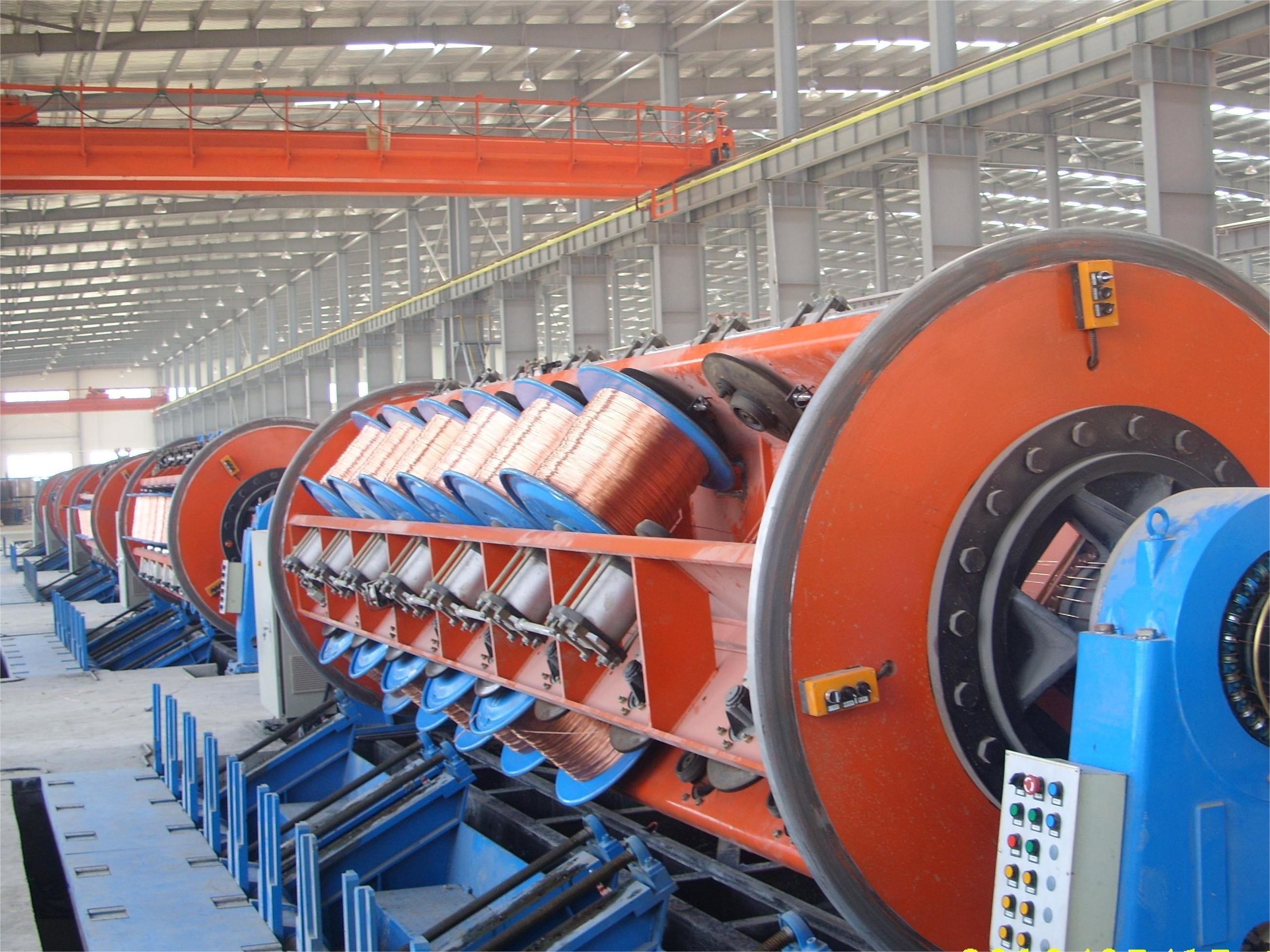 1600mm , 1 + 4 , Mechanical different linkage drum twister laying up machine for electric cable 2B , 25mm