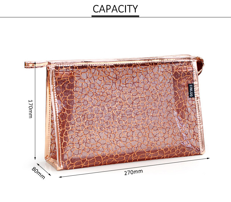 Makeup See Through Frosted Waterproof PVC Cosmetic Bag
