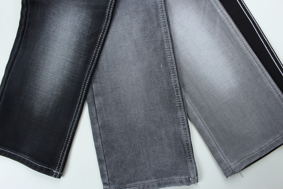11.5 Oz Black And Colorful Backside Double Layer Denim Jeans Fabric