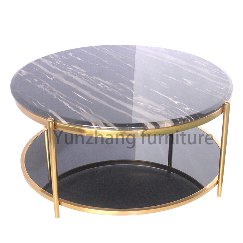 Gold Color 60cm Center Table Stainless Steel Base For Home Office