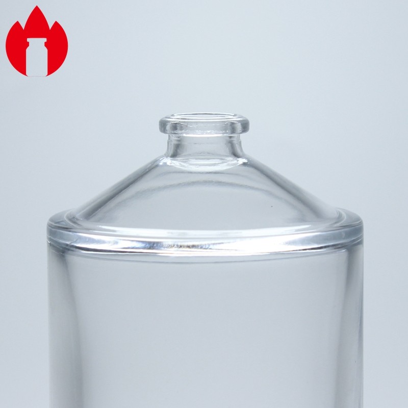 Clear Rounded 100ml Perfume Glass Bottle Printing