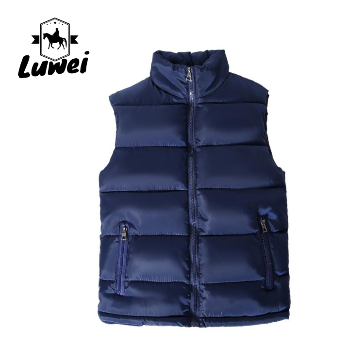 Fashion Man Polyester Casual Lightweight Utility Plus Size Padding Sleeveless Puffer Vest Gilet For Men