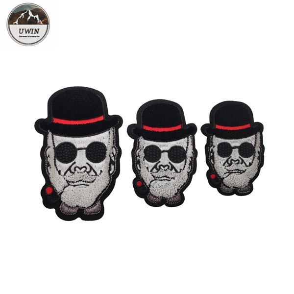 Cool Man 3D Custom Made Patches , Toothbrush Material Clothing Badges Patches