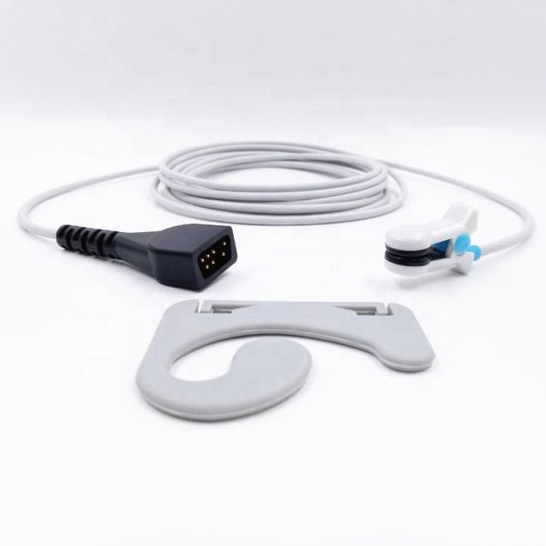 DB9 Adult Ear Clip Medical Spo2 Sensor Reusable 3 Meter 7Pin