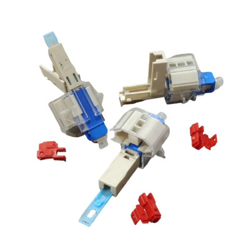 FTTH Fiber SC 3 point Fast Connector For On-site Assembly with Descent Fiber Cables