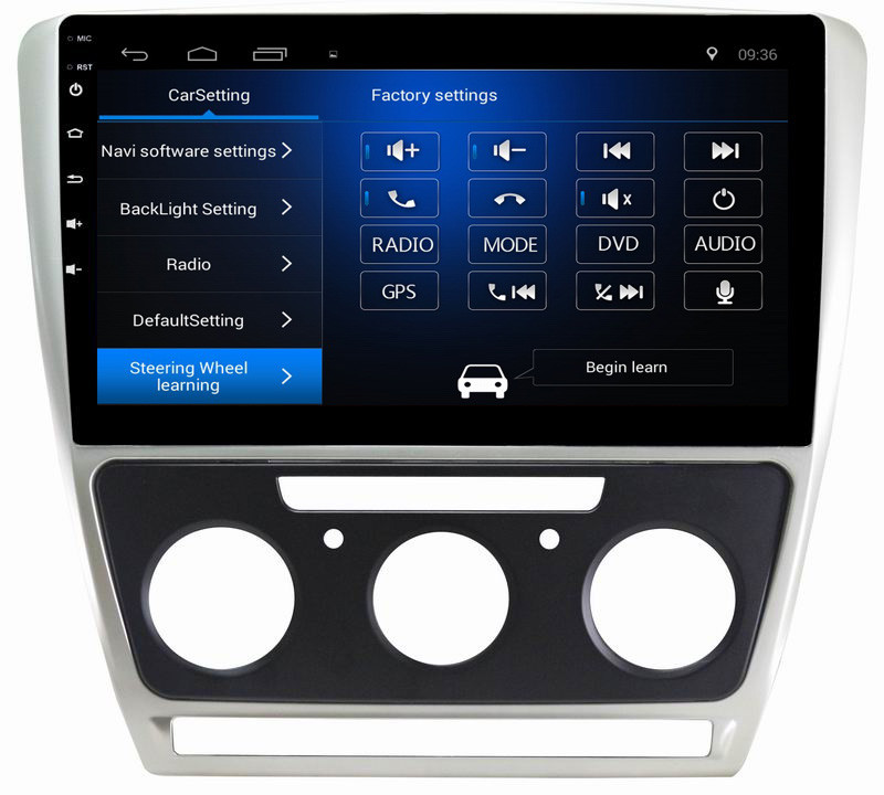 Ouchuangbo car radio dual zone android 8.1 for Skoda Octavia 2010-2013 manual with 2GB RAM 32GB ROM BT SWC USB
