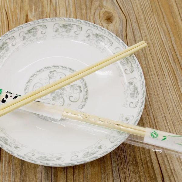 Paper Sleeve Packing Disposable Round Chopsticks with 100% Natural Moso Bamboo Material