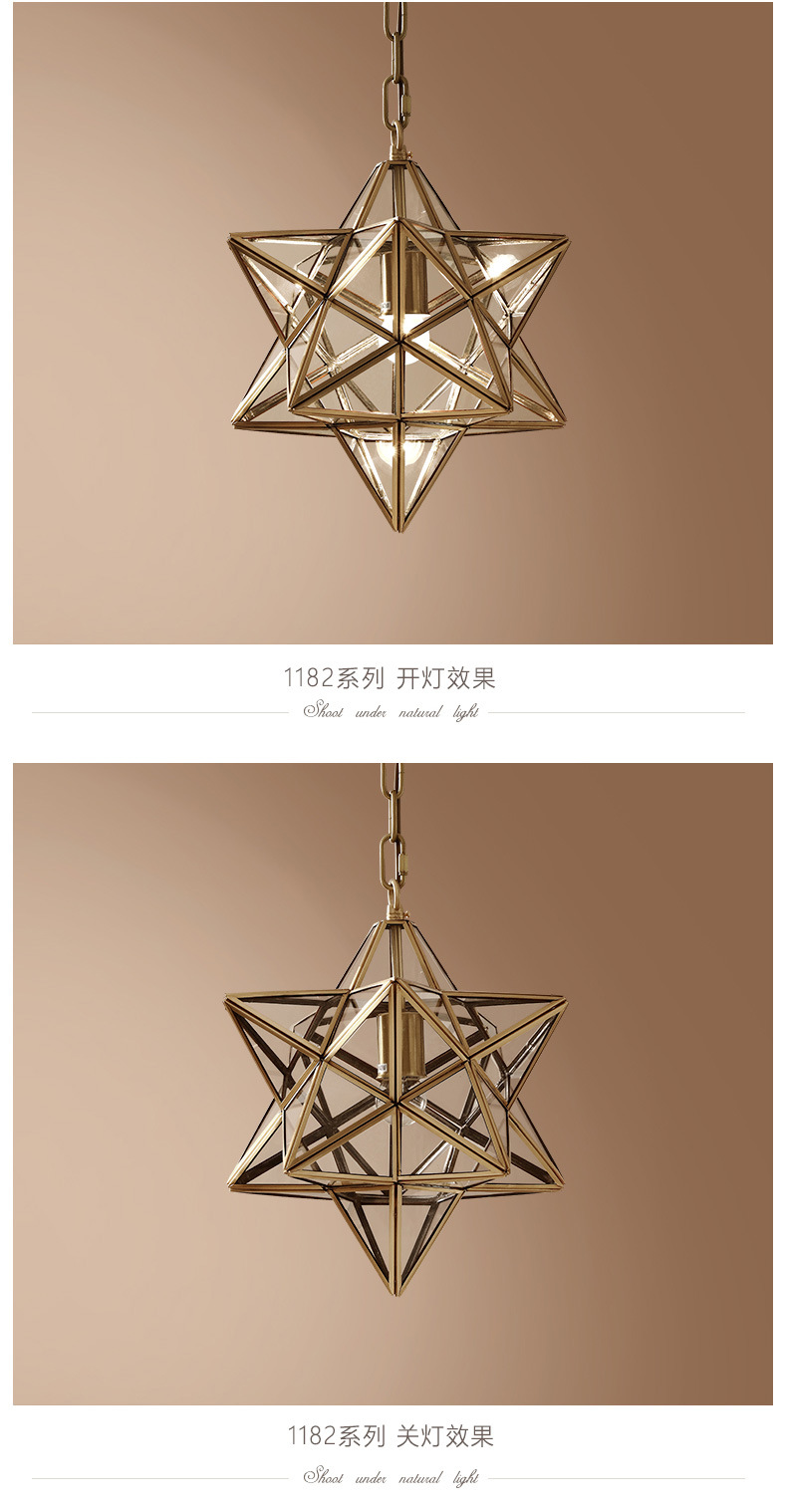 Nordic Led Pendant Lights Art Glass Start Geometric Pendant Lamp(WH-GP-170)