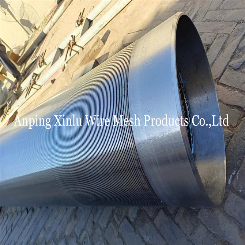 14" SS316L Johnson Type Vee Wire Water Well Screen Pipe With Male / Female Threaded Ends