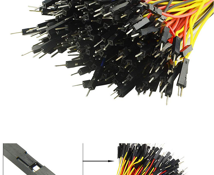Male to Male Female to Female 2.54mm 1 Pin Dupont Connector Solderless Breadboard Jumper Wire for Arduino