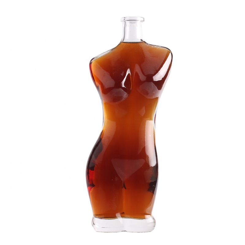 Glass Body Material Wine Glass Bottle for Customized Unique Liquor Packaging Design