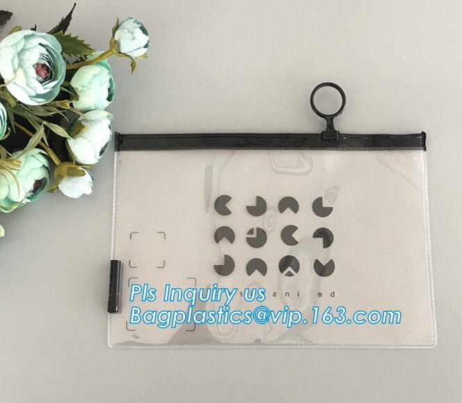 vinyl pvc zipper bag vinyl zipper slider bag for stationery, cosmetic, slider bag vinyl zipper bag for bikini, slide zip