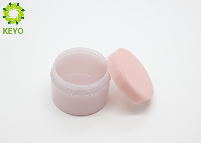 Pink Color Thick Wall PET Plastic Cream Jars Cosmetic Packaging 50g For Skin Care Cream