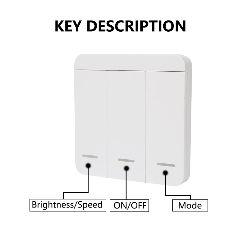 3 Key RF Remote LED Single Color Dimmer For White Flowing Light Strip