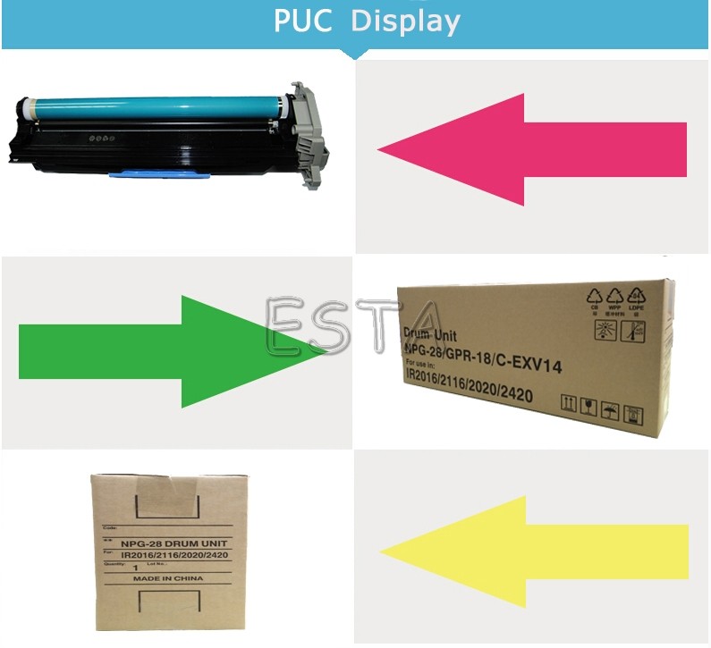 Photoconductor Unit NPG28 GPR18 C - EXV14 Imaging Drum for Canon iR 2318L / iR 2320J / iR 2320L