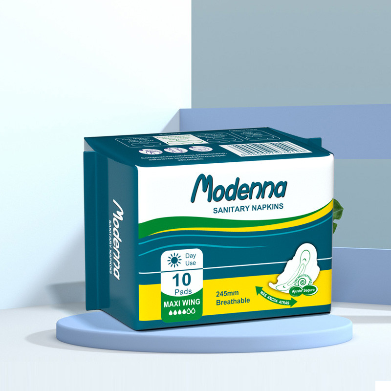 Ultra Thin Female Disposable Sanitary Napkin Biodegradable Organic Cotton