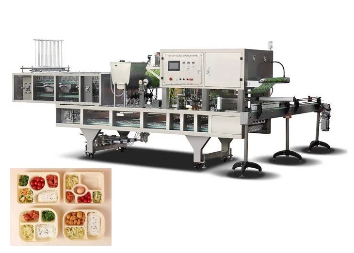 Egg Meal Tray Sealing Machine Wrapping Bench Top Tray Sealer