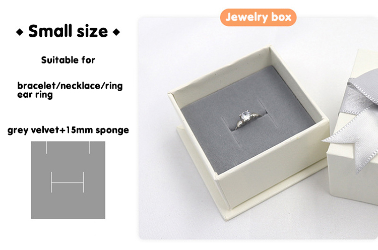 Cardboard Paper Jewelry Gift Boxes Bulk Personalized Jewelry Box With Silk Bowknot