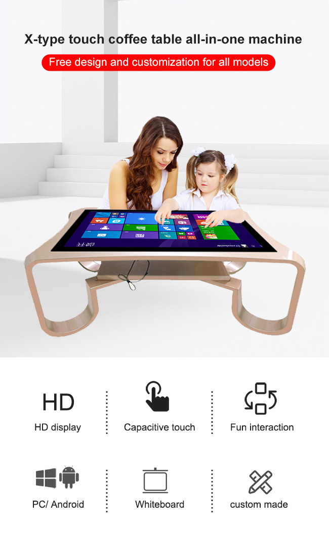 43 Inch Touch Table Windows Touch Screen Coffee Table Online Shopping Mall LCD Advertising Display Digital Screen