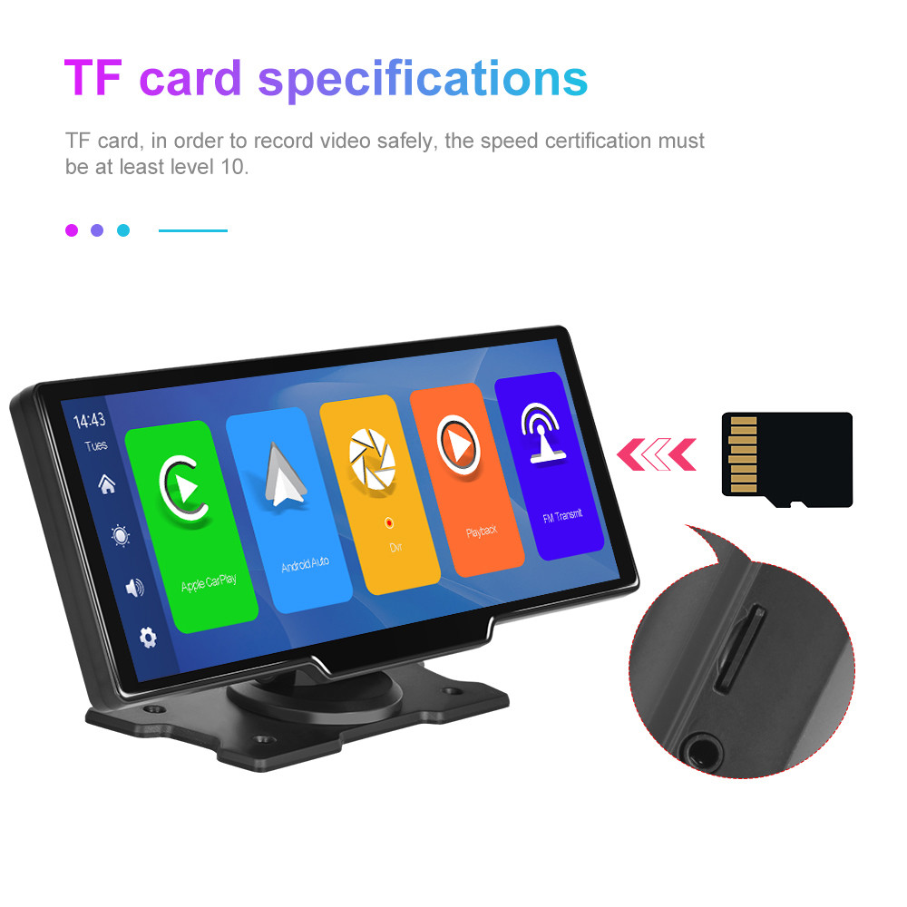 10.26" Wireless Carplay Dashboard Media Player 2.5K Android Auto
