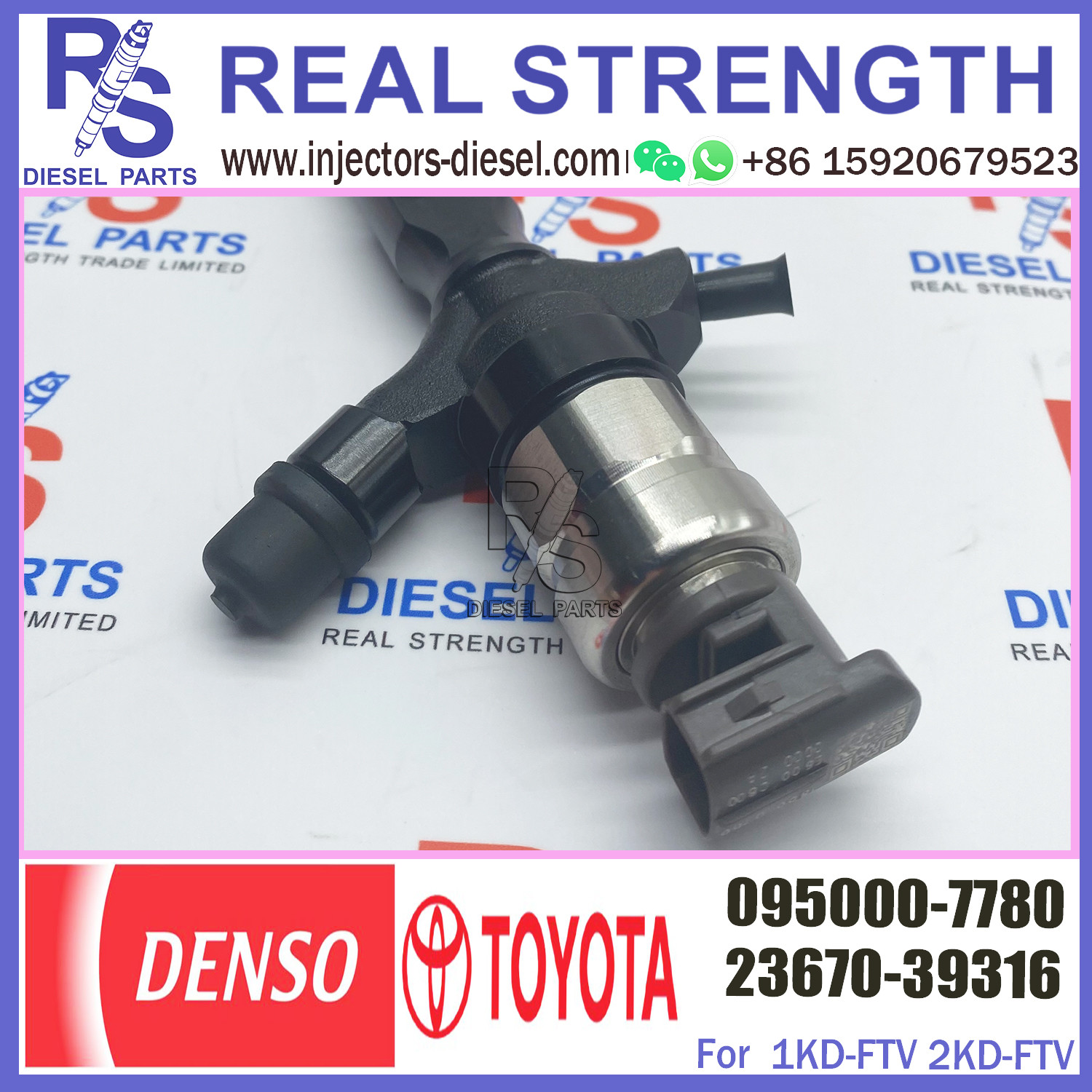 1KD FTV Fuel Injector 095000-6760 095000-7780 095000-7030 23670-39215 095000-7410 For Densos Toyota Hilux