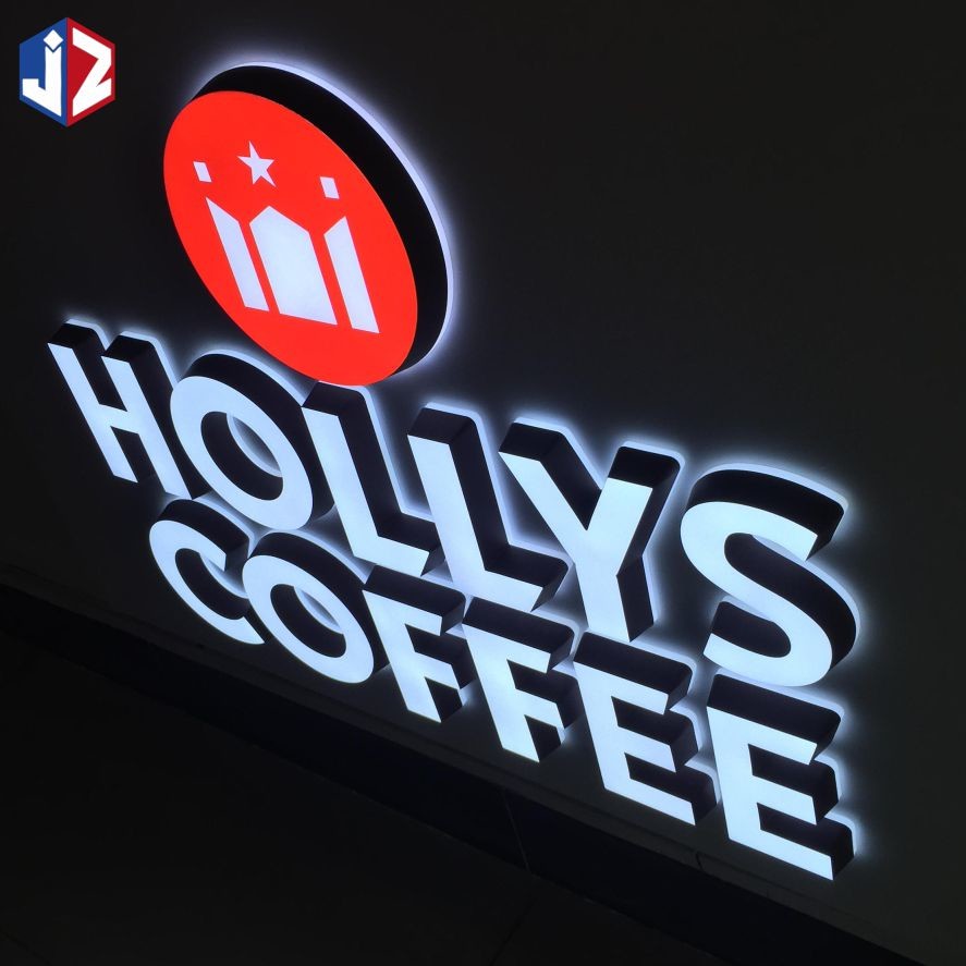 OEM Shape DC12V LED Acrylic Signage Front And Back Lit Channel Letters