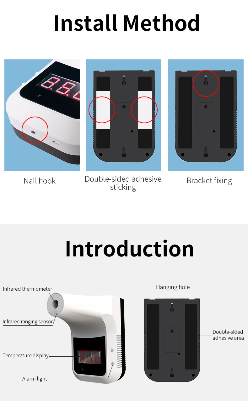10cm Forehead Body Infrared Thermometer