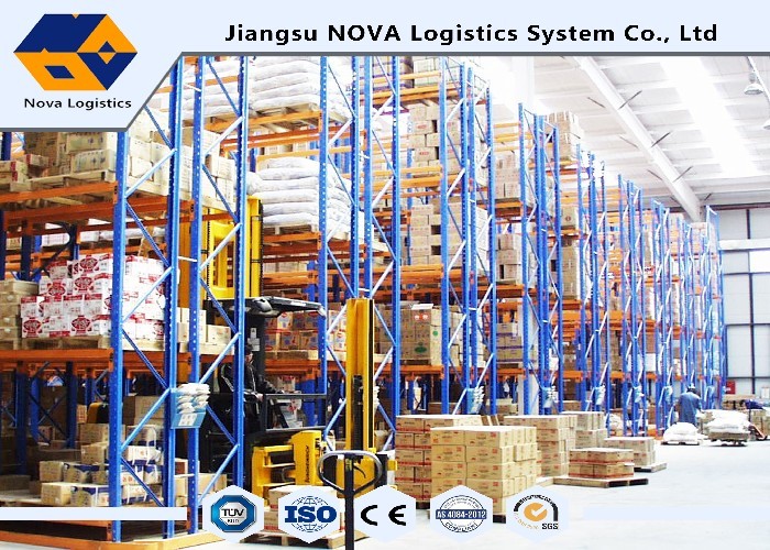 Narrow Aisle Pallet Racking Vna Racking System Customized Loading Capacity