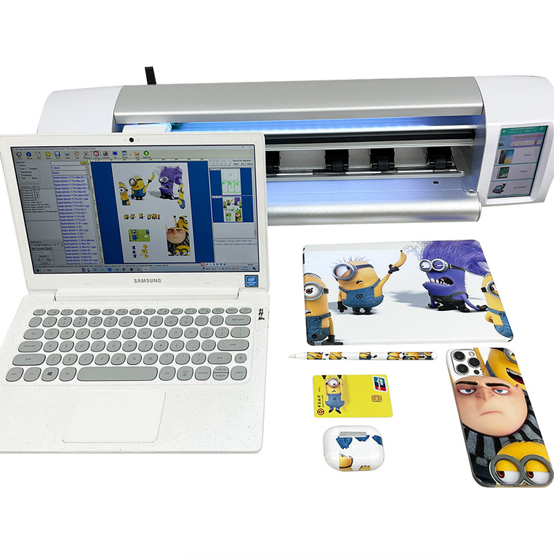 Customized Laptop Sticker Making Machine Laptop Skin Printer And Cutter With Software