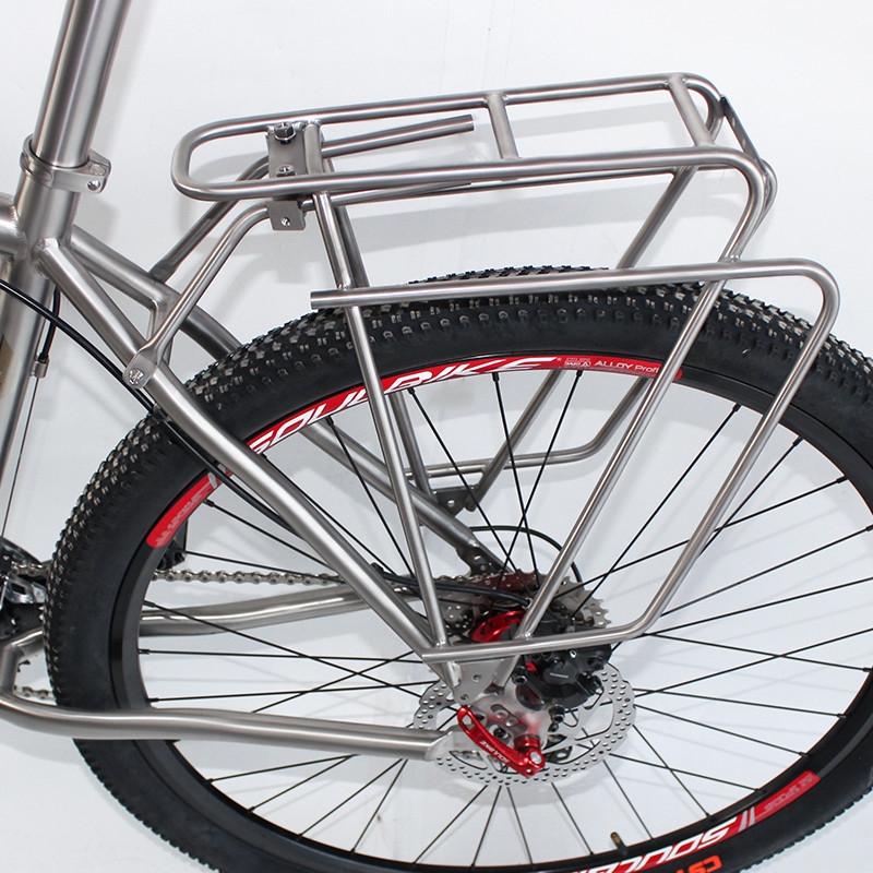 Ti3AL2.5V Titanium Bike Parts Rear Rack Bike Carrier Pannier For Luggage