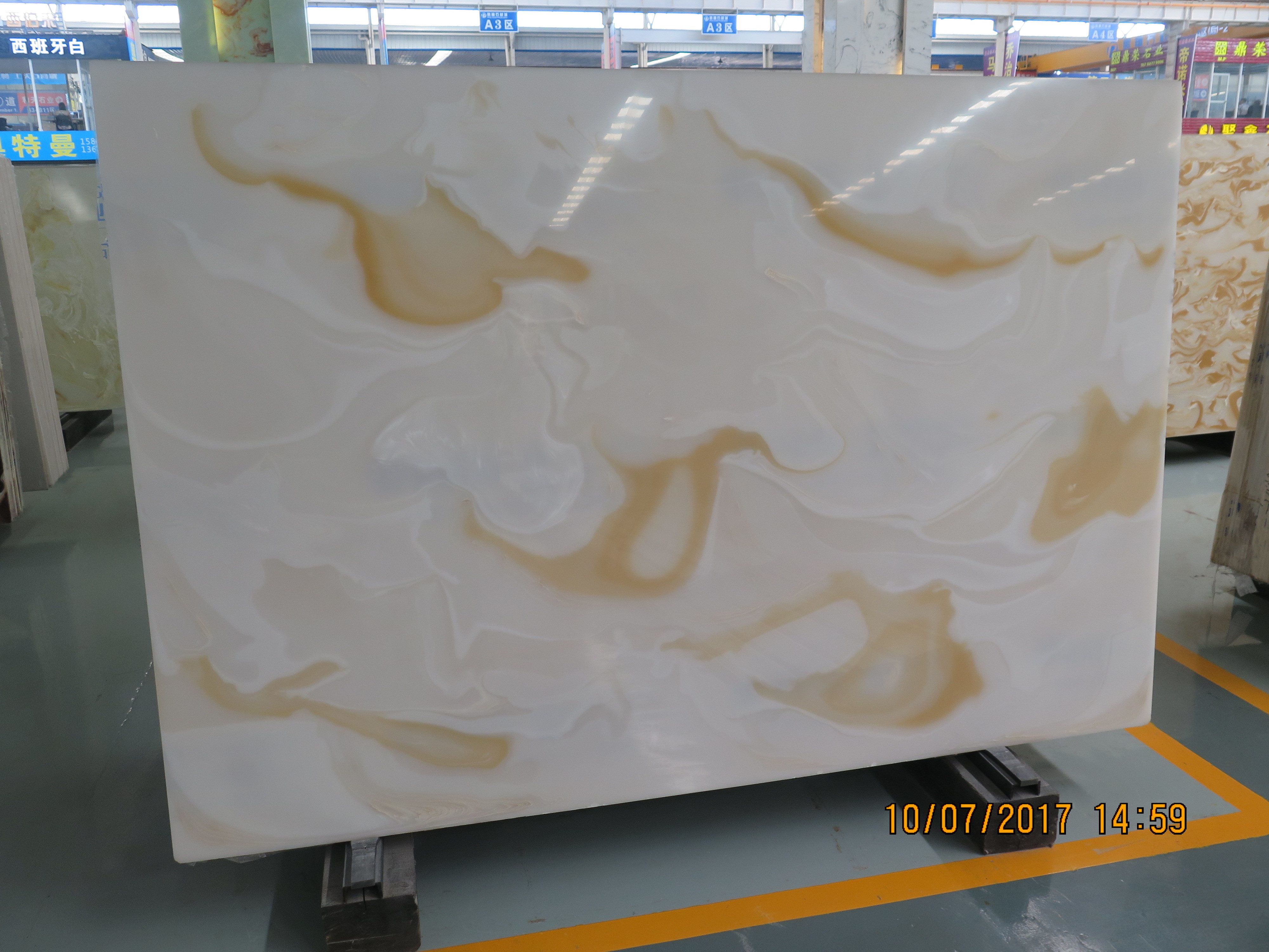 Thickness 12mm Polished Book Match Solid Stone Countertops