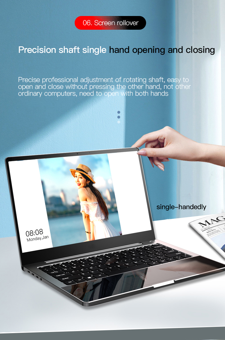 1.80GHz Ultra Thin Laptop Computer Intel I5 10210U CPU 14" 3840 × 2160 IPS