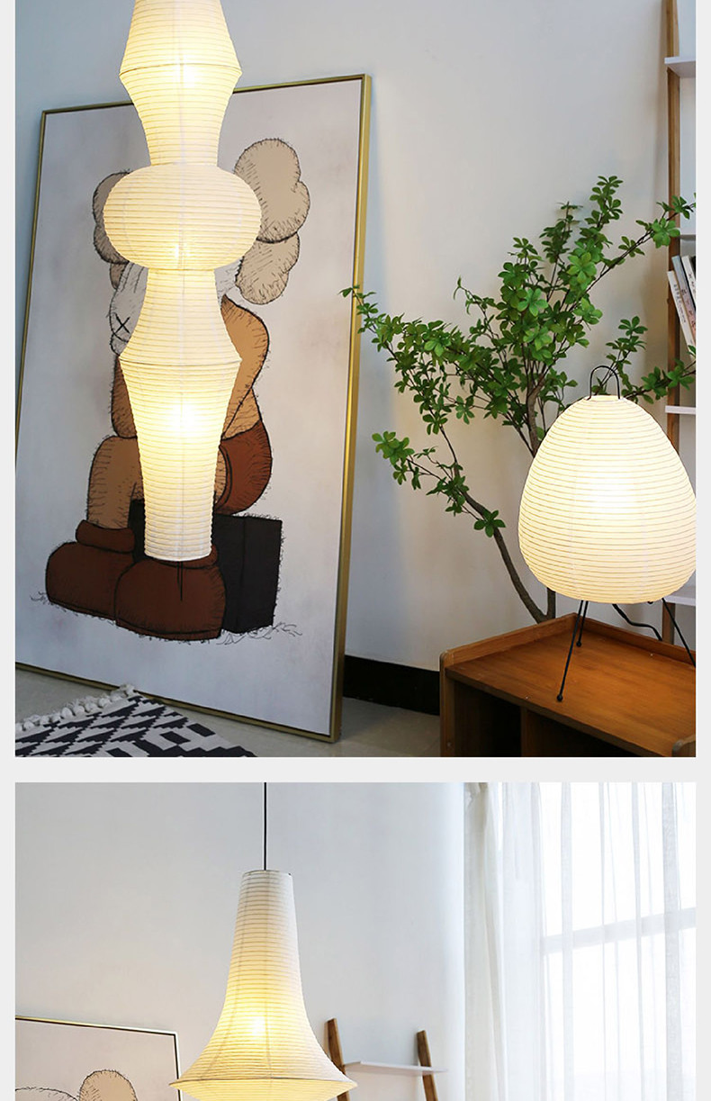 Janpanese Akari Rice Paper Lamp Nordic Noguchi Yong Pendant Lamp(WH-AP-599)