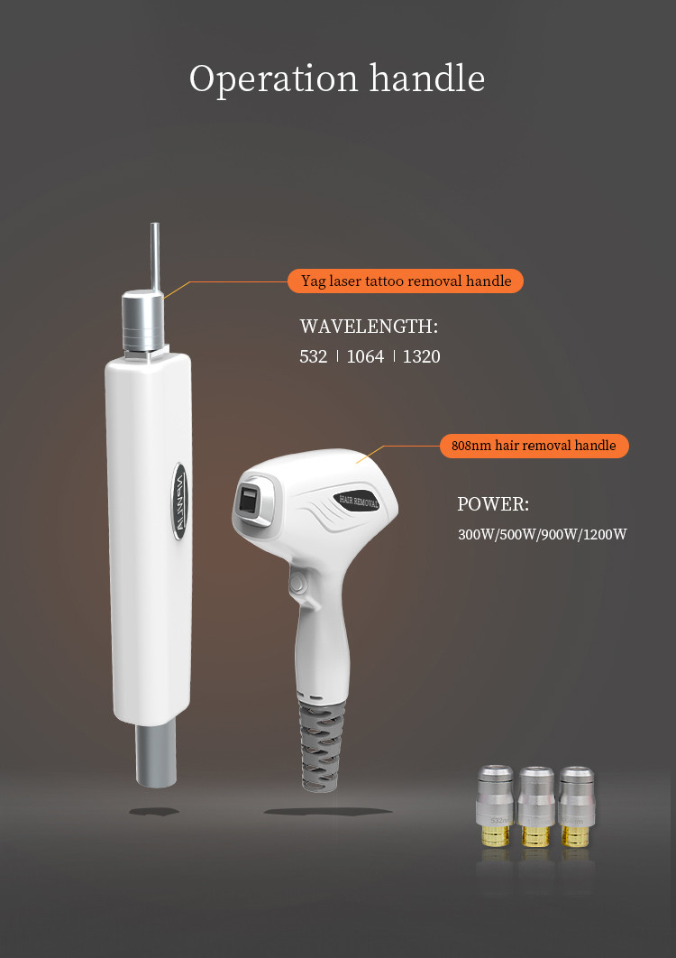 Permanent Diode Laser Hair Removal Machine Portable 2 In 1 Pico 808nm For Beauty Salon