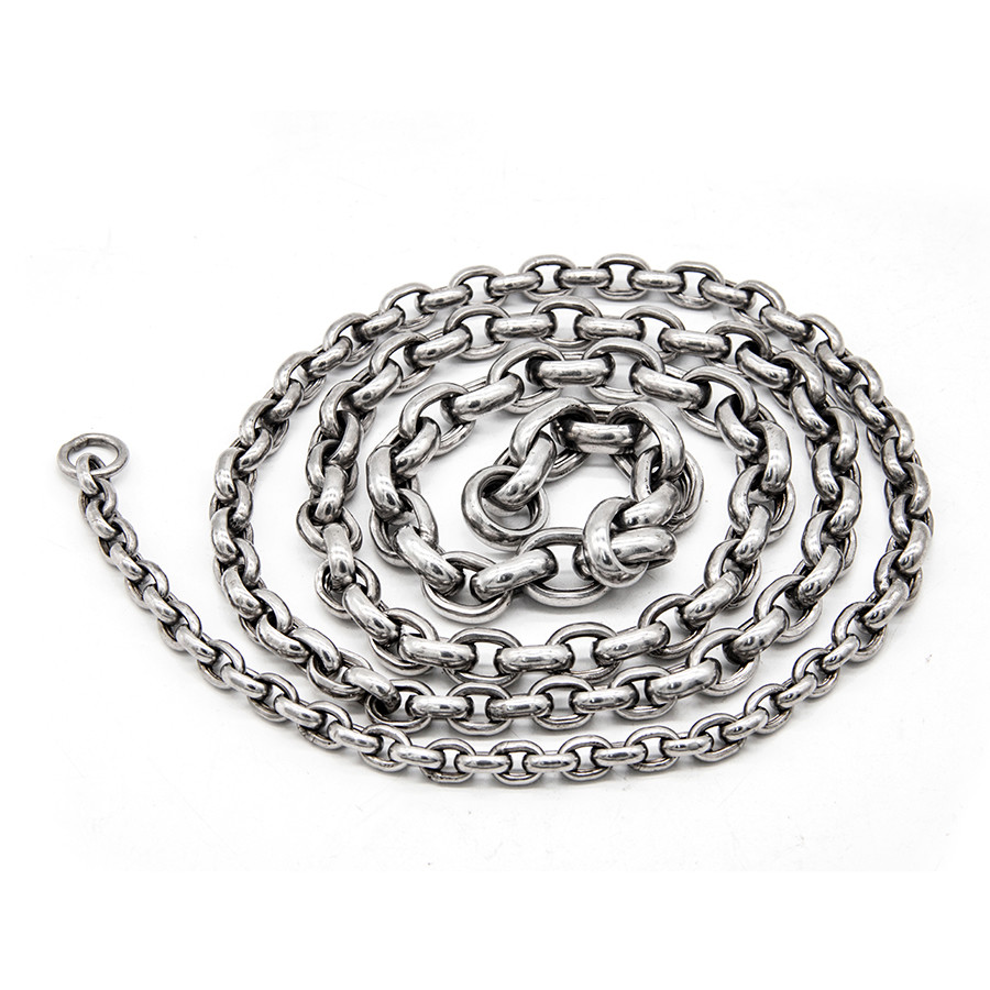 Silver Stainless Steel Link Chain Corrosion Resistance Rust Resistance