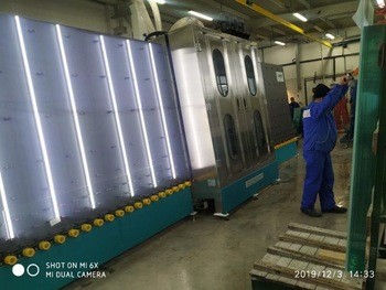 PLC Control 25mm 2650mm Flat Glass Washing Machine