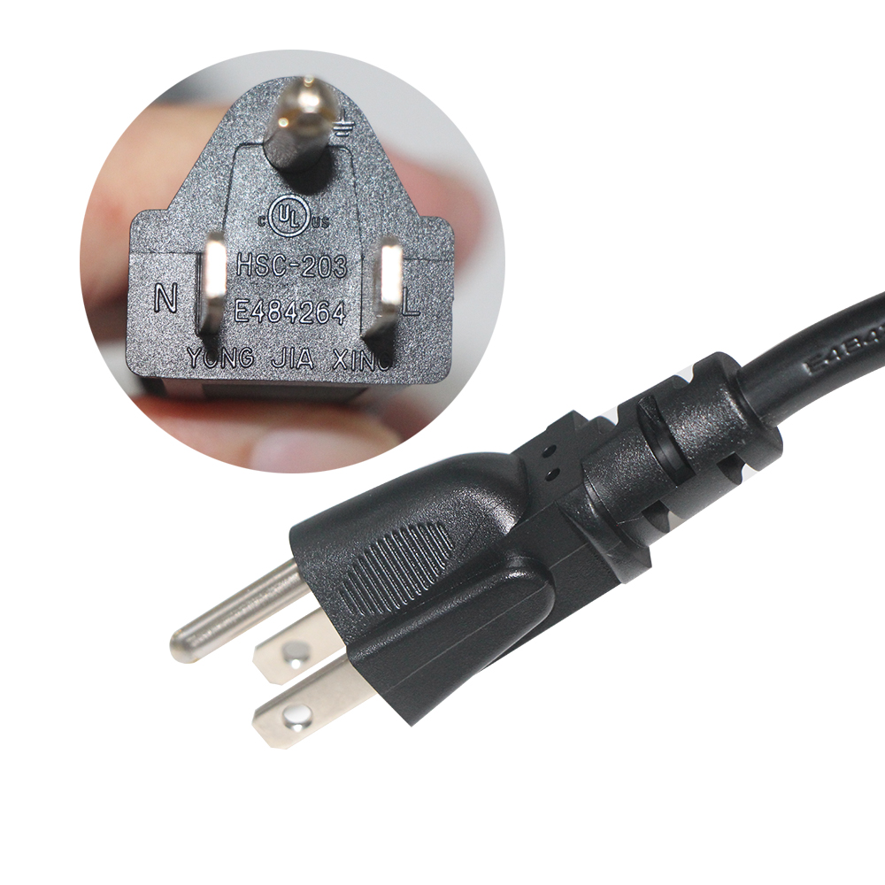 IEC5 Female End 3prong AC Electric Power Cord 14AWG NEMA 5-15P Plug To IEC 320 C5 Socket