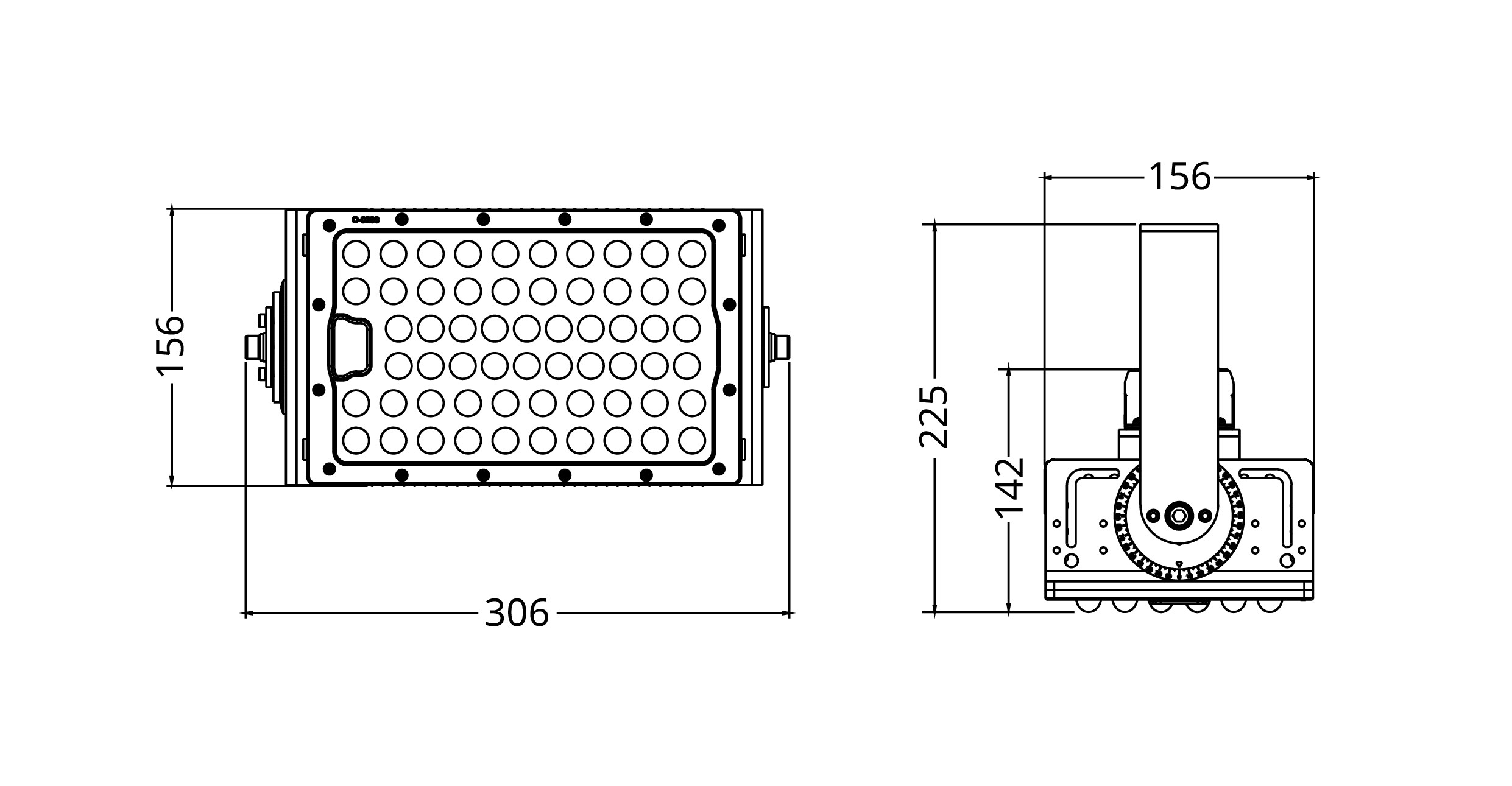 Waterproofing IP66 and IK10 Grade Stadium lighting 10KV 240W & 480W 145LM/W