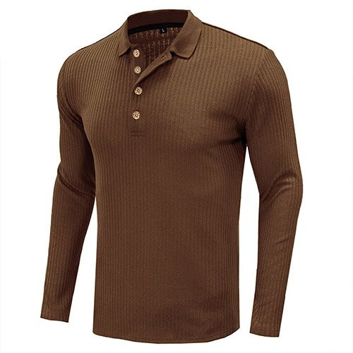OEM maufactory Autumn And Winter Long Sleeved Solid Color POLO Shirt European And American