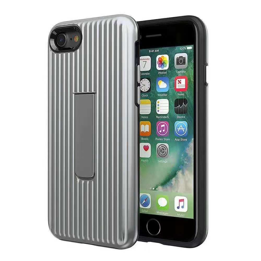 Luggage Case with Kickstand PC TPU Back Cover Color Blue For IphoneXS IphoneXR IphoneXS MAX Iphone8 Plus Iphone7 Iphone6