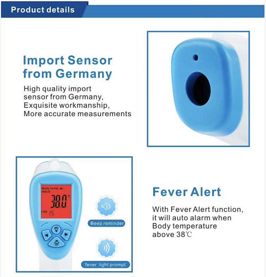 Infrared Electronnic Forehead Scan Thermometer Fo Home / Office