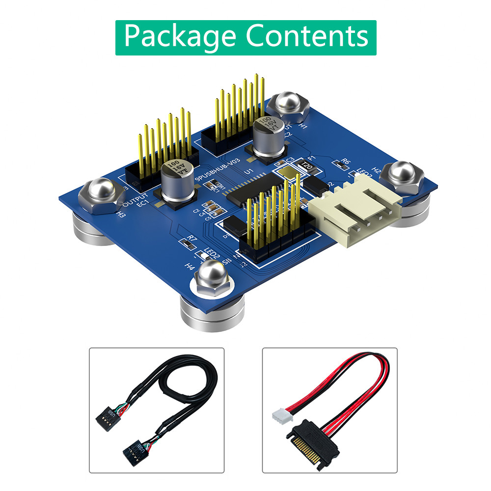 OEM 4 Port USB 2.0 Hub Adapter Card For Keyboard Mouse