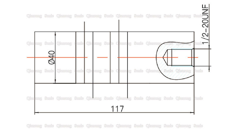 Welding Process High Frequency Ultrasound Transducer With PZT8 Ceramics Middle Aluminum Type