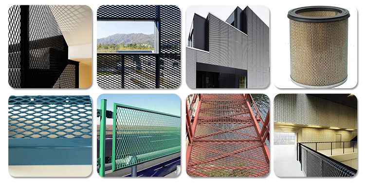 Stainless steel / copper  Expanded Metal Grill Mesh