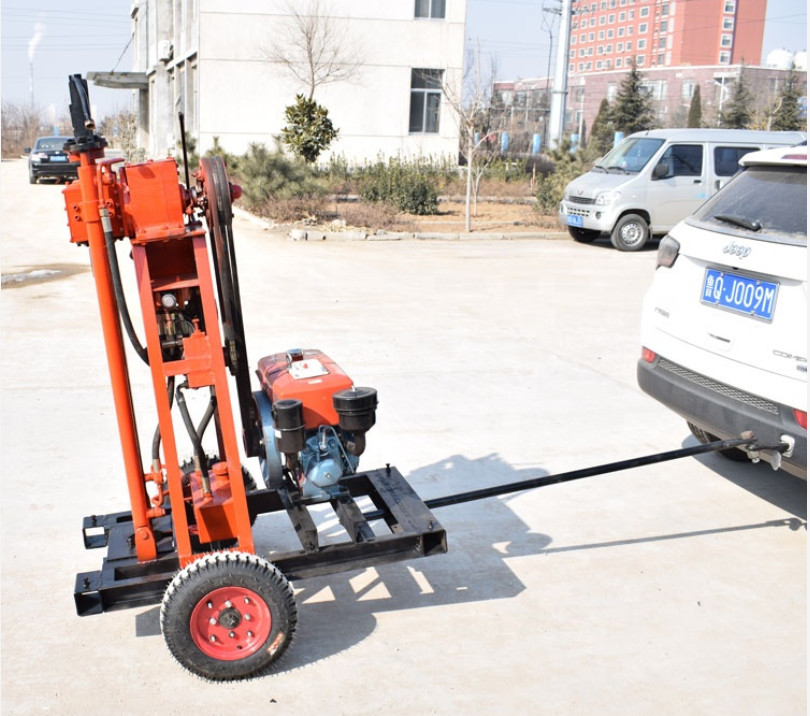 ST 50 Soil Testing Drilling Rig Machine With Lightweight Wheels Mounted 50 Meters Depth