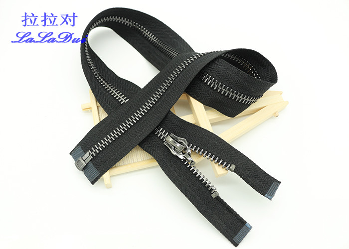 Brown Polyester Tape Coats And Clark Separating Zippers , Silver 27 Inch Separating Jacket Zipper