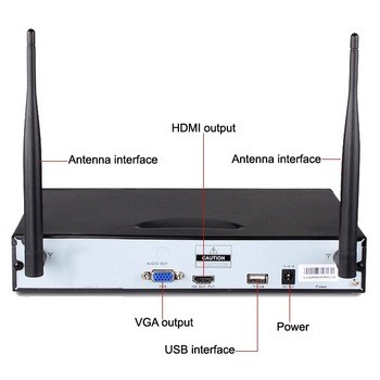 8chs 2.0 Megapixel Bullet Camera 1/3" CMOS Wifi NVR Kits