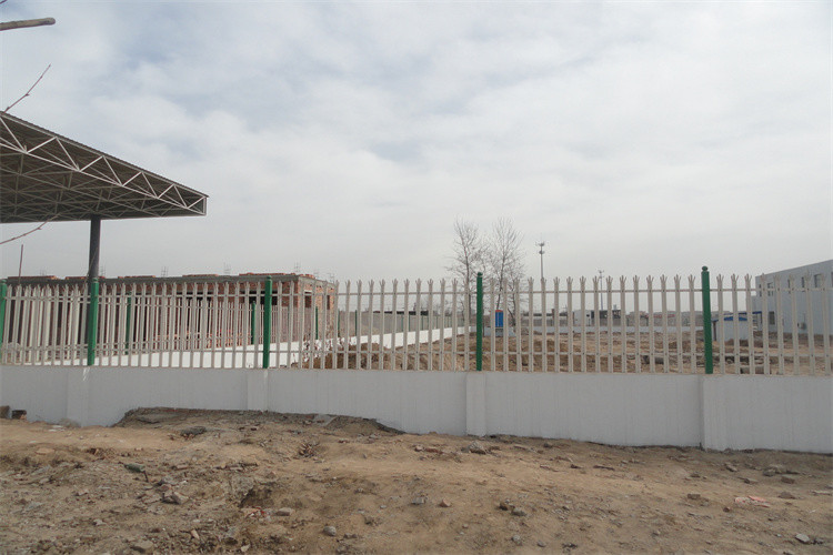 High Security Steel Palisade Fence With Razor Barbed Wire For Protection Zone