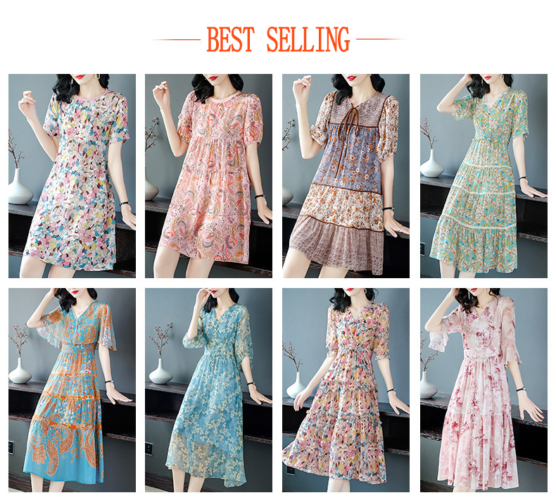 Pleated Flower Mulberry Silk Pajamas , OEM A Line Plus Size Silk Nightie