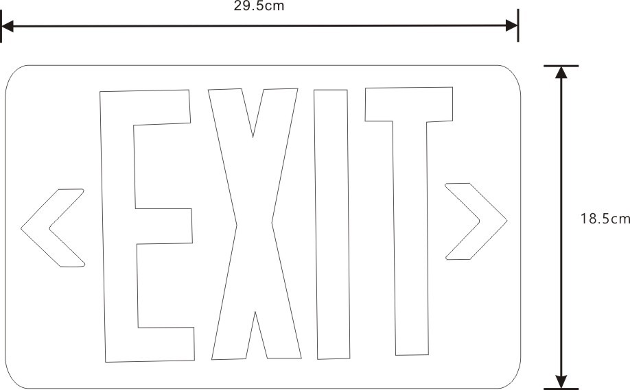 High Bright Commercial 60Hz LED Emergency Exit Sign